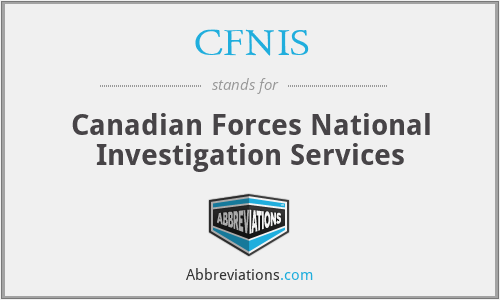 CFNIS - Canadian Forces National Investigation Services