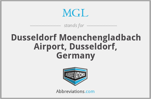 MGL - Dusseldorf Moenchengladbach Airport, Dusseldorf, Germany