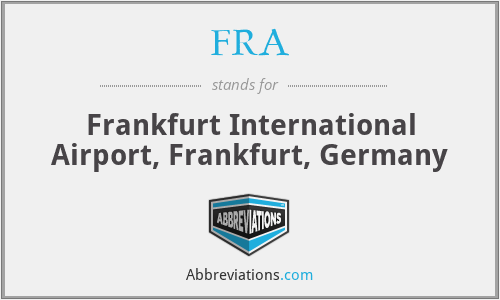 FRA - Frankfurt International Airport, Frankfurt, Germany