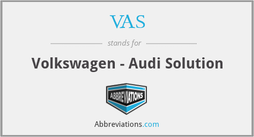 VAS - Volkswagen - Audi Solution