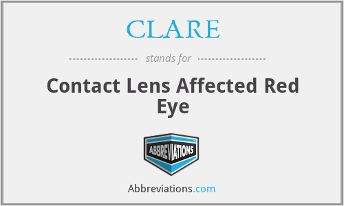 CLARE - Contact Lens Affected Red Eye