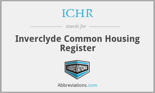 ICHR - Inverclyde Common Housing Register
