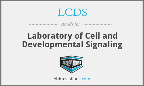LCDS - Laboratory of Cell and Developmental Signaling