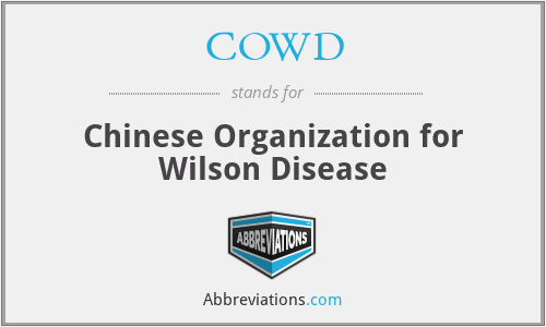 COWD - Chinese Organization for Wilson Disease
