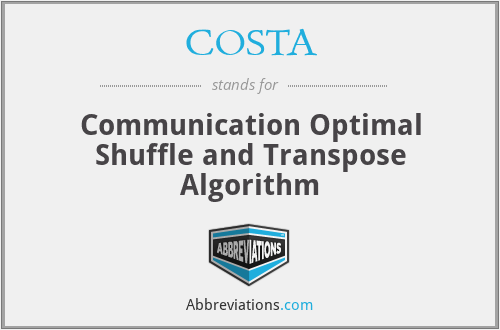 COSTA - Communication Optimal Shuffle and Transpose Algorithm