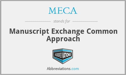 MECA - Manuscript Exchange Common Approach