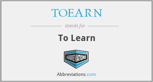 TOEARN - To Learn