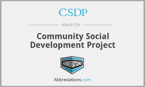 CSDP - Community Social Development Project