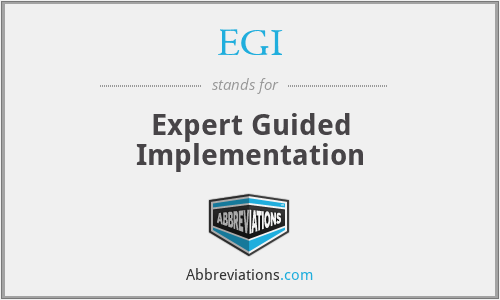 EGI - Expert Guided Implementation