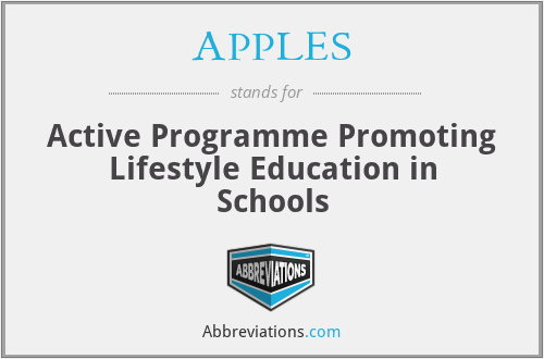 APPLES - Active Programme Promoting Lifestyle Education in Schools