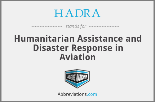 HADRA - Humanitarian Assistance and Disaster Response in Aviation