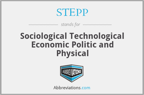 STEPP - Sociological Technological Economic Politic and Physical