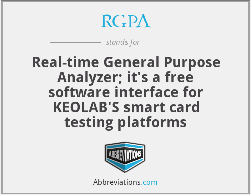 RGPA - Real-time General Purpose Analyzer; it's a free software interface for KEOLAB'S smart card testing platforms
