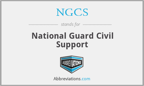 NGCS - National Guard Civil Support