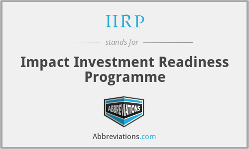 IIRP - Impact Investment Readiness Programme