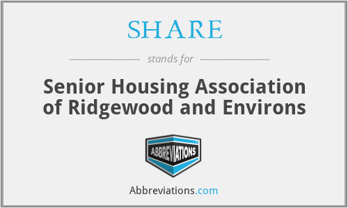 SHARE - Senior Housing Association of Ridgewood and Environs