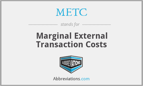 METC - Marginal External Transaction Costs