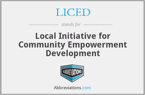 LICED - Local Initiative for Community Empowerment Development