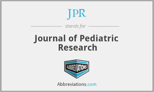 JPR - Journal of Pediatric Research