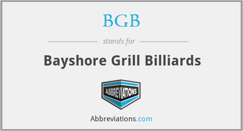 BGB - Bayshore Grill Billiards
