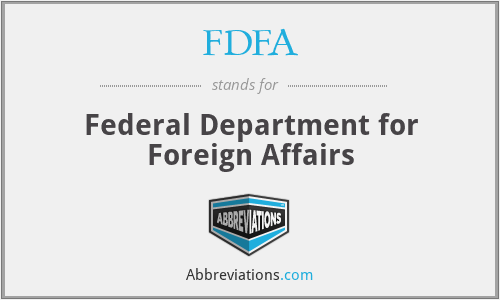FDFA - Federal Department for Foreign Affairs