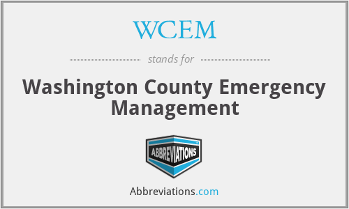 WCEM - Washington County Emergency Management