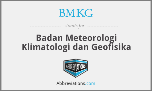 BMKG - Badan Meteorologi Klimatologi dan Geofisika
