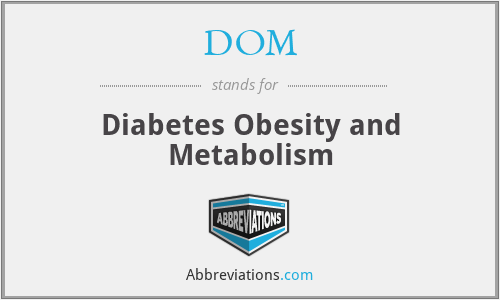 DOM - Diabetes Obesity and Metabolism