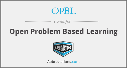 OPBL - Open Problem Based Learning