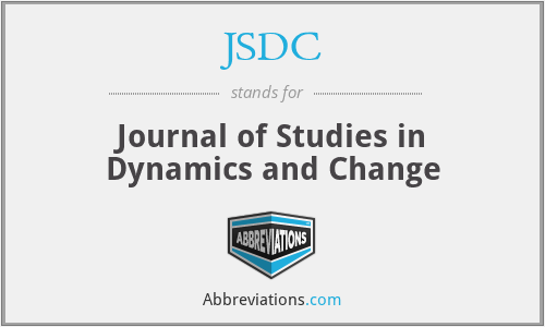JSDC - Journal of Studies in Dynamics and Change