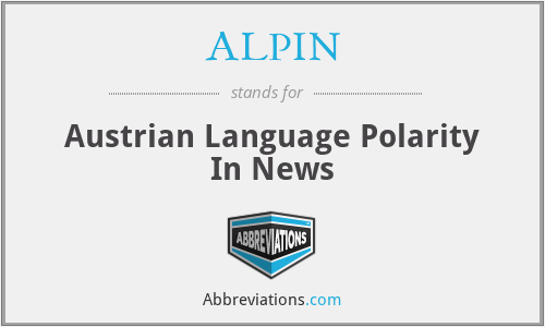ALPIN - Austrian Language Polarity In News
