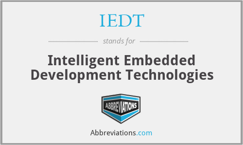 IEDT - Intelligent Embedded Development Technologies