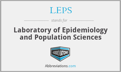 LEPS - Laboratory of Epidemiology and Population Sciences