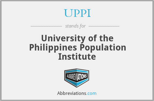 UPPI - University of the Philippines Population Institute