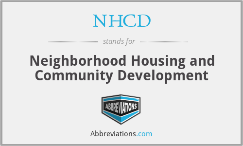 NHCD - Neighborhood Housing and Community Development