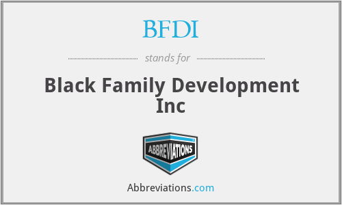 BFDI - Black Family Development Inc