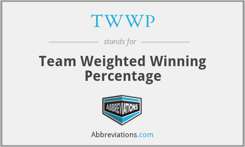 TWWP - Team Weighted Winning Percentage
