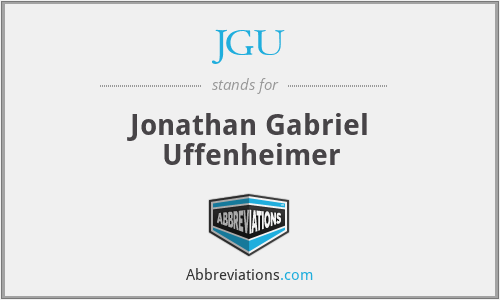 JGU - Jonathan Gabriel Uffenheimer
