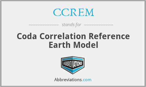 CCREM - Coda Correlation Reference Earth Model