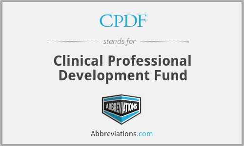 CPDF - Clinical Professional Development Fund