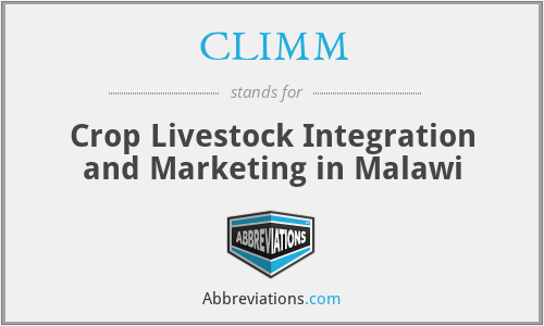 CLIMM - Crop Livestock Integration and Marketing in Malawi