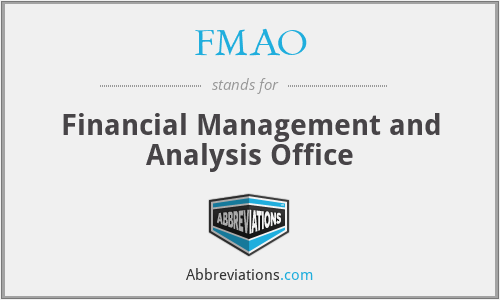 FMAO - Financial Management and Analysis Office