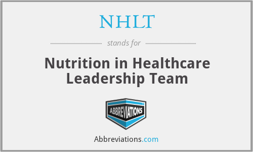 NHLT - Nutrition in Healthcare Leadership Team