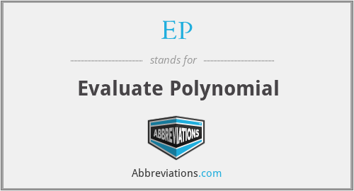 EP - Evaluate Polynomial