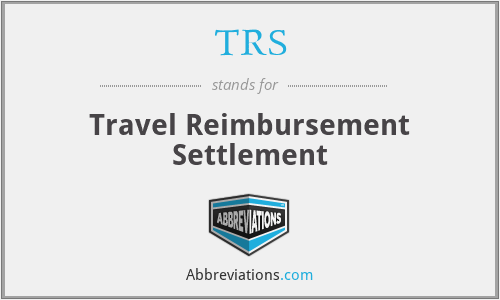 TRS - Travel Reimbursement Settlement