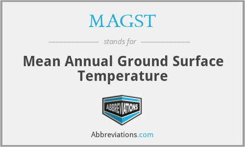 MAGST - Mean Annual Ground Surface Temperature