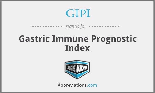 GIPI - Gastric Immune Prognostic Index