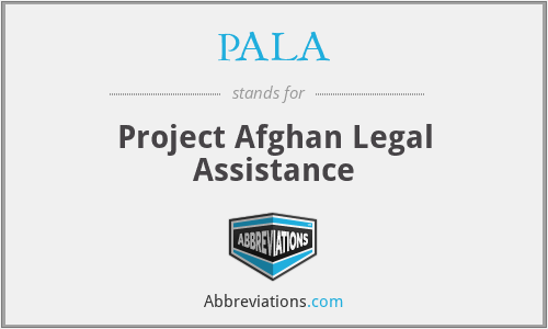 PALA - Project Afghan Legal Assistance