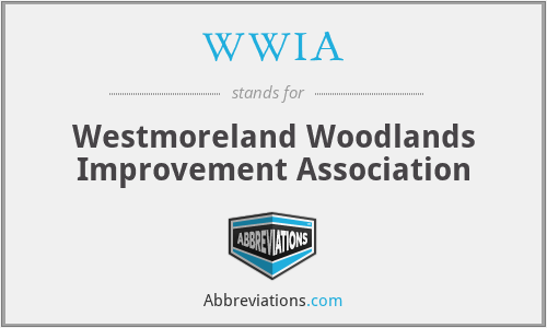 WWIA - Westmoreland Woodlands Improvement Association