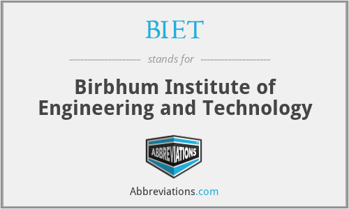 BIET - Birbhum Institute of Engineering and Technology